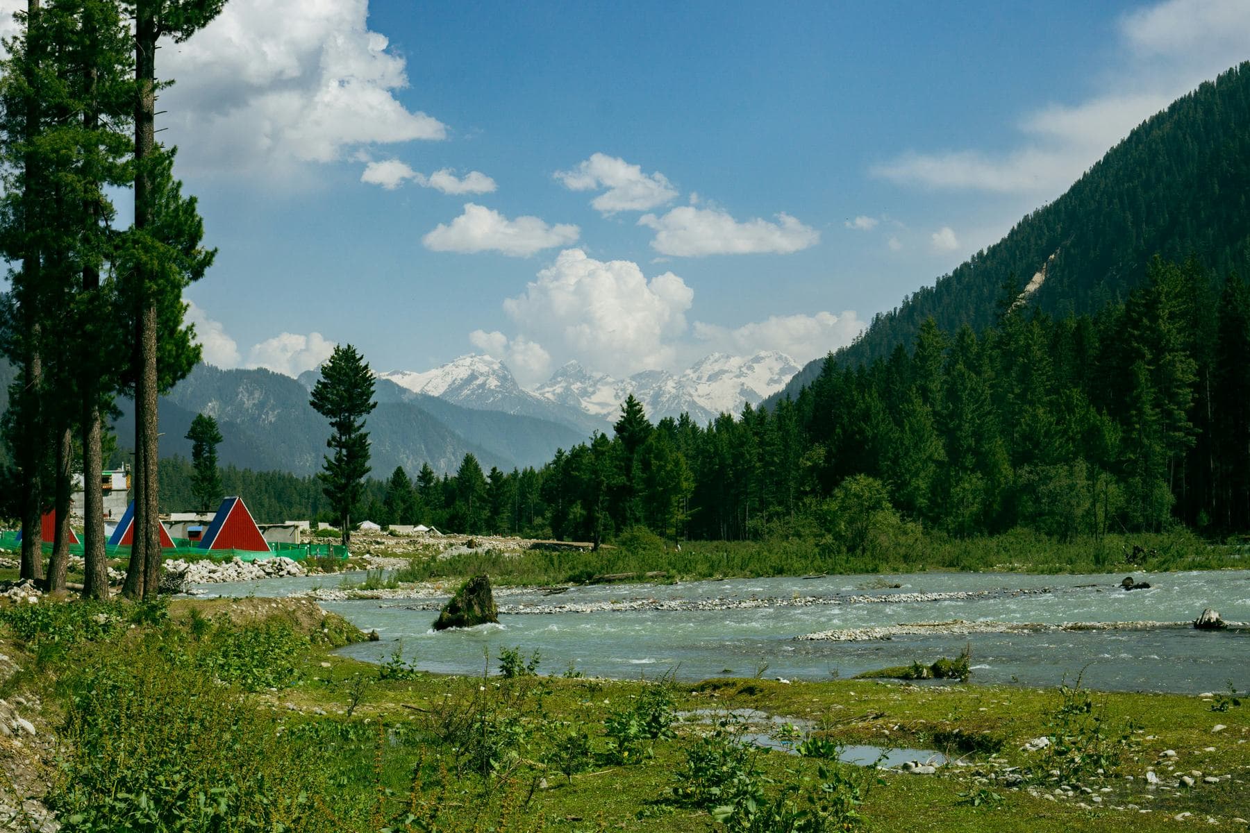 Lake and pine forest in Swat Valley, Pakistan